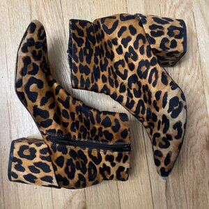 ASOS Leopard Booties w/ Block Heel - Size 7